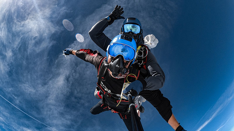 Système oxygène pour saut à haute altitude